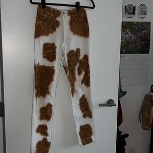 Eckhaus Latta cowprint straight jeans